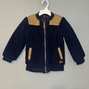 EUC 7 For All Mankind Fleece Bomber Jacket Toddler Kids Size 3T 3 Toddler